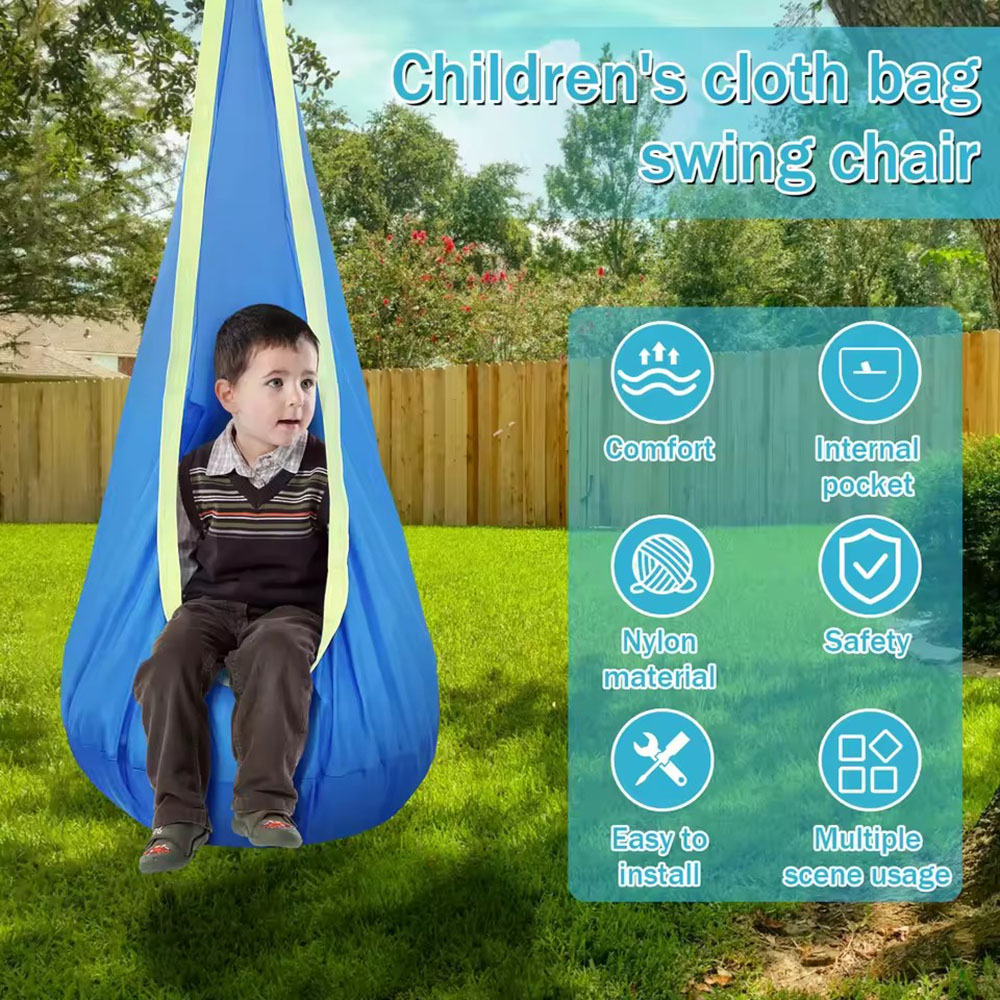 Kids Outdoor Seating - Kids Pod Swing Seat Nylon Hanging