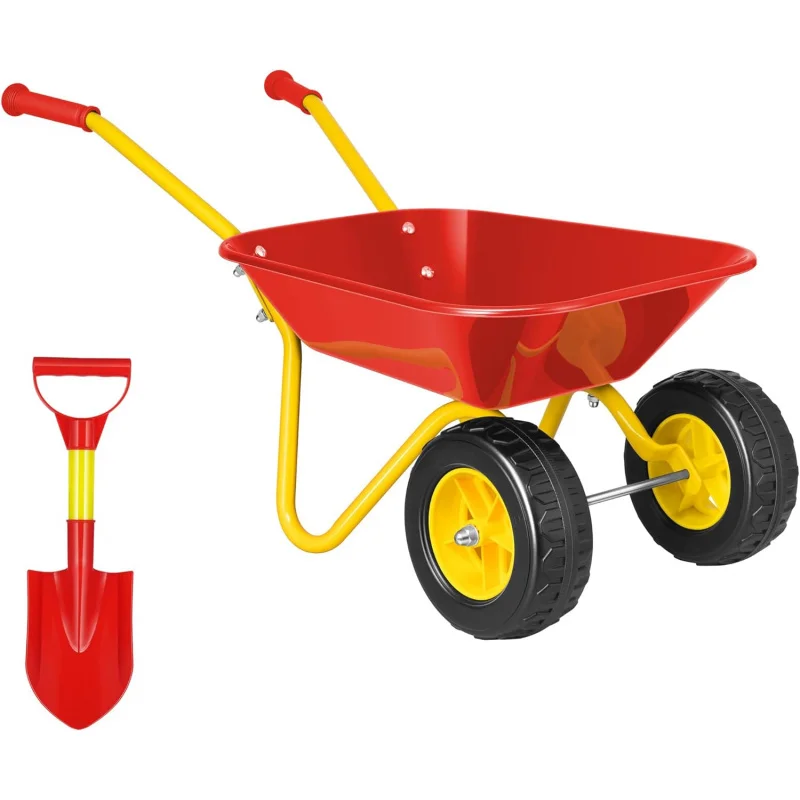 Kids Indoor Outdoor Cart - Kids Wheelbarrow Children Garden cart with