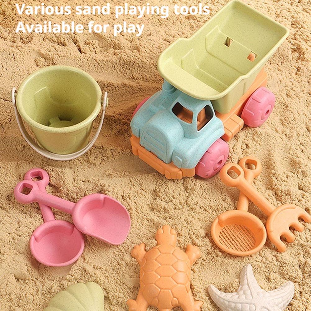 Kids Outdoor Activity Toys - 7Pcs Beach Sand Toys Set for