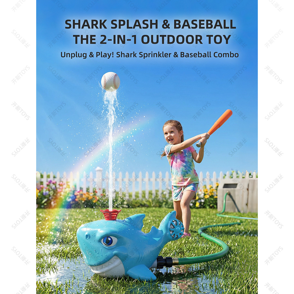 Cartoon Shark Sprinkler Outdoo - Kids Outdoor Yard Tools review and price