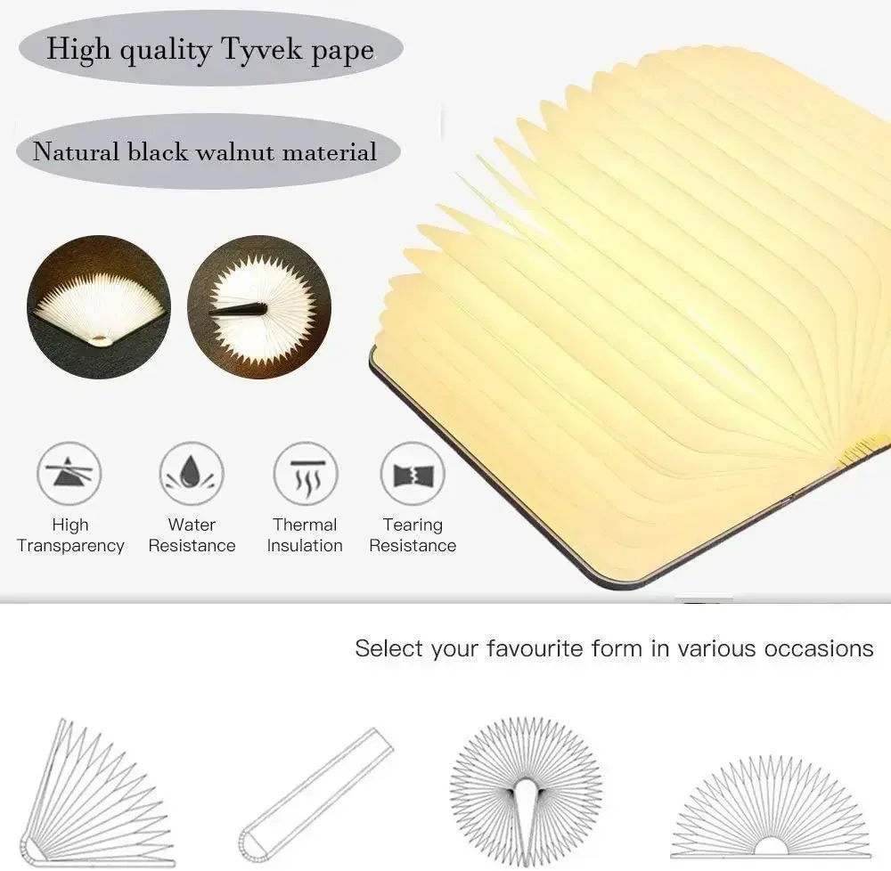 3D Book Light Folding Wooden C - Kids Outdoor Wooden Table review and price