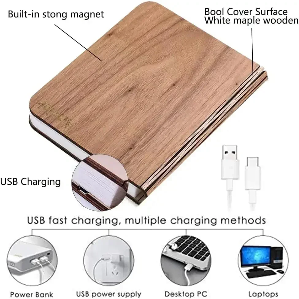 3D Book Light Folding Wooden C - Kids Outdoor Wooden Table review and price