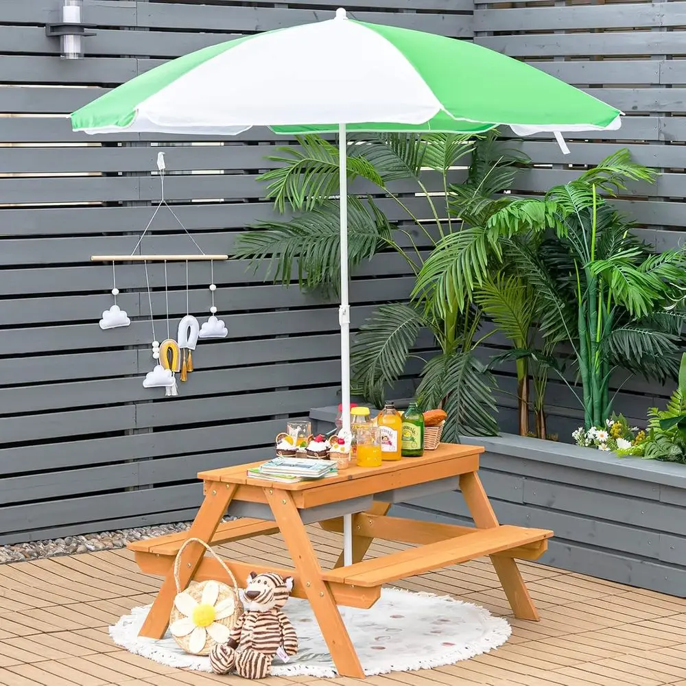 4-in-1 Wooden Sand & Water Pic - Kids Outdoor Wooden Table review and price