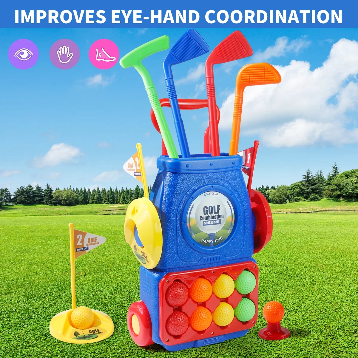 Upgraded Kids Golf Cart Toy wi - Kids Indoor Outdoor Cart review and price