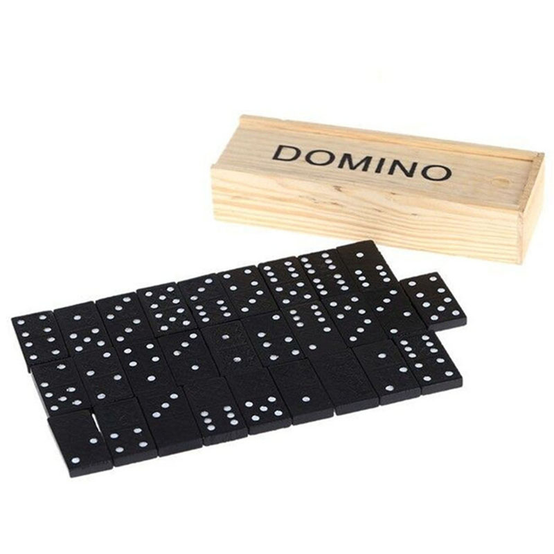 28pcs/Set Wooden Domino Board  - Kids Outdoor Wooden Table review and price