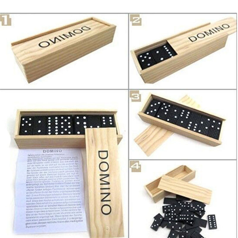 28pcs/Set Wooden Domino Board  - Kids Outdoor Wooden Table review and price