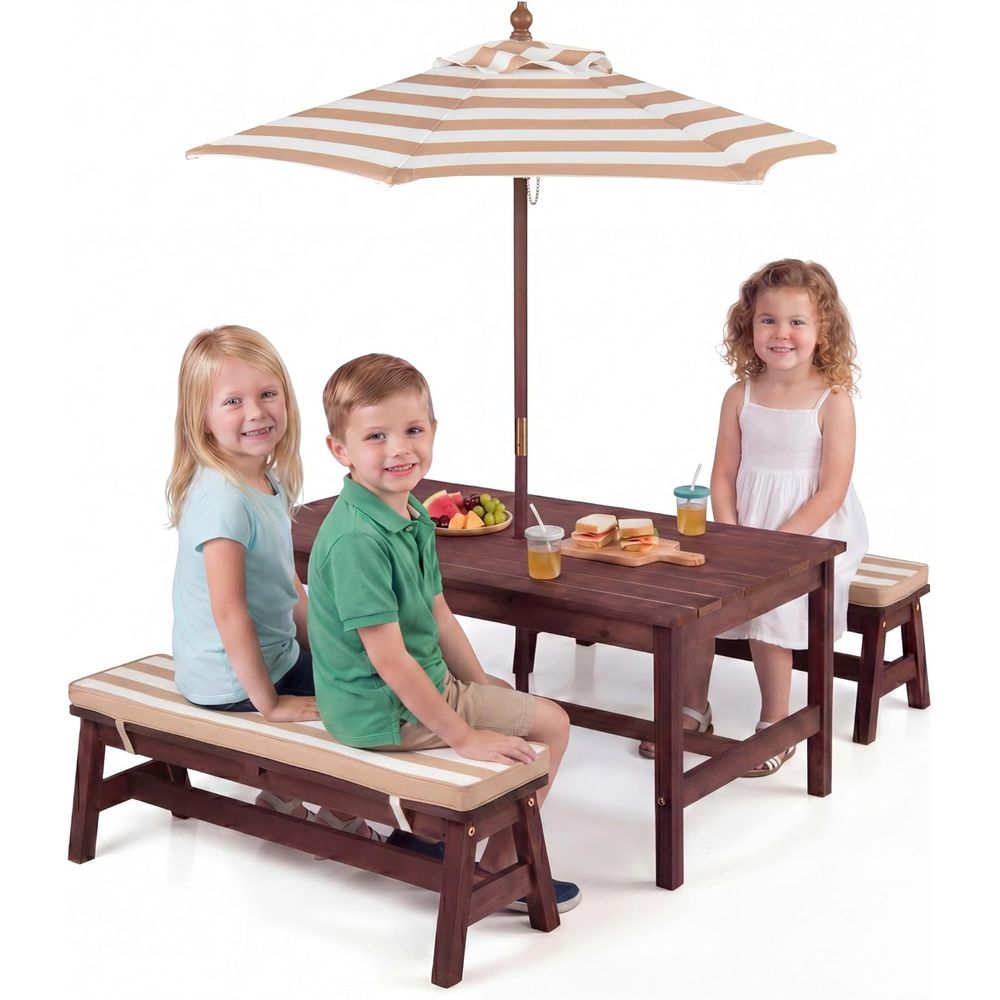 Kids Picnic Table, Large 42“x  - Kids Outdoor Wooden Table review and price