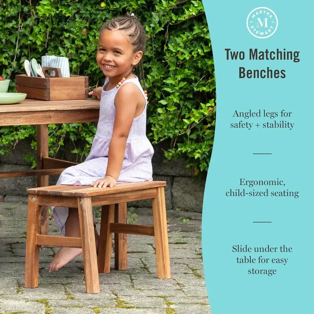 Kids Outdoor Crat Table and 2  - Kids Outdoor Wooden Table review and price