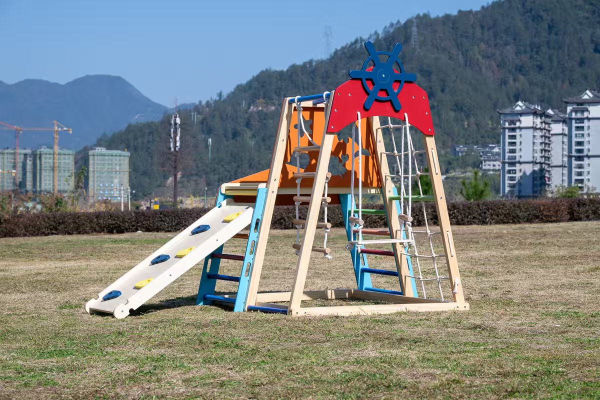 Large Solid Wood Climbing Fram - Kids Outdoor Climbing Frame review and price