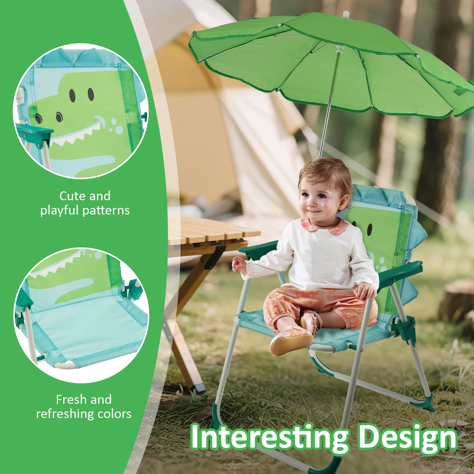 Kids Folding Beach Chair With  - Kids Outdoor Lounge Chair review and price