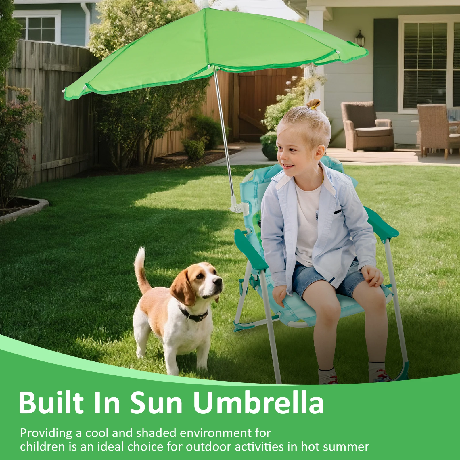 Kids Folding Beach Chair With  - Kids Outdoor Lounge Chair review and price