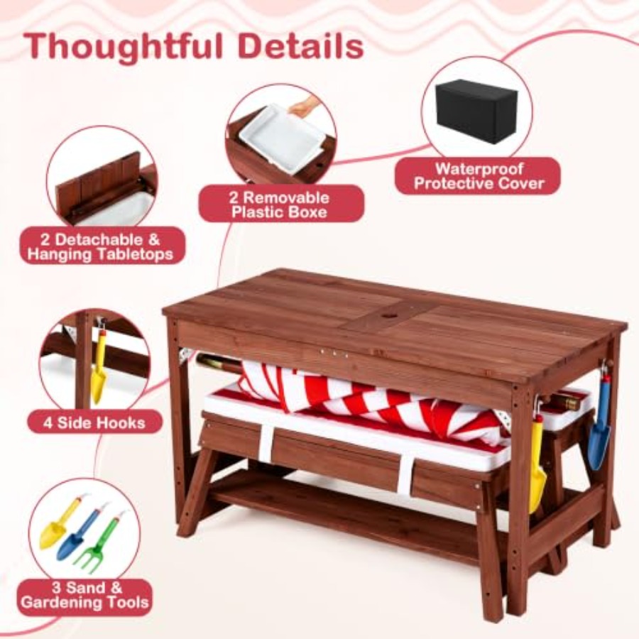 Outdoor kids picnic table for  - Kids Outdoor Wooden Table review and price