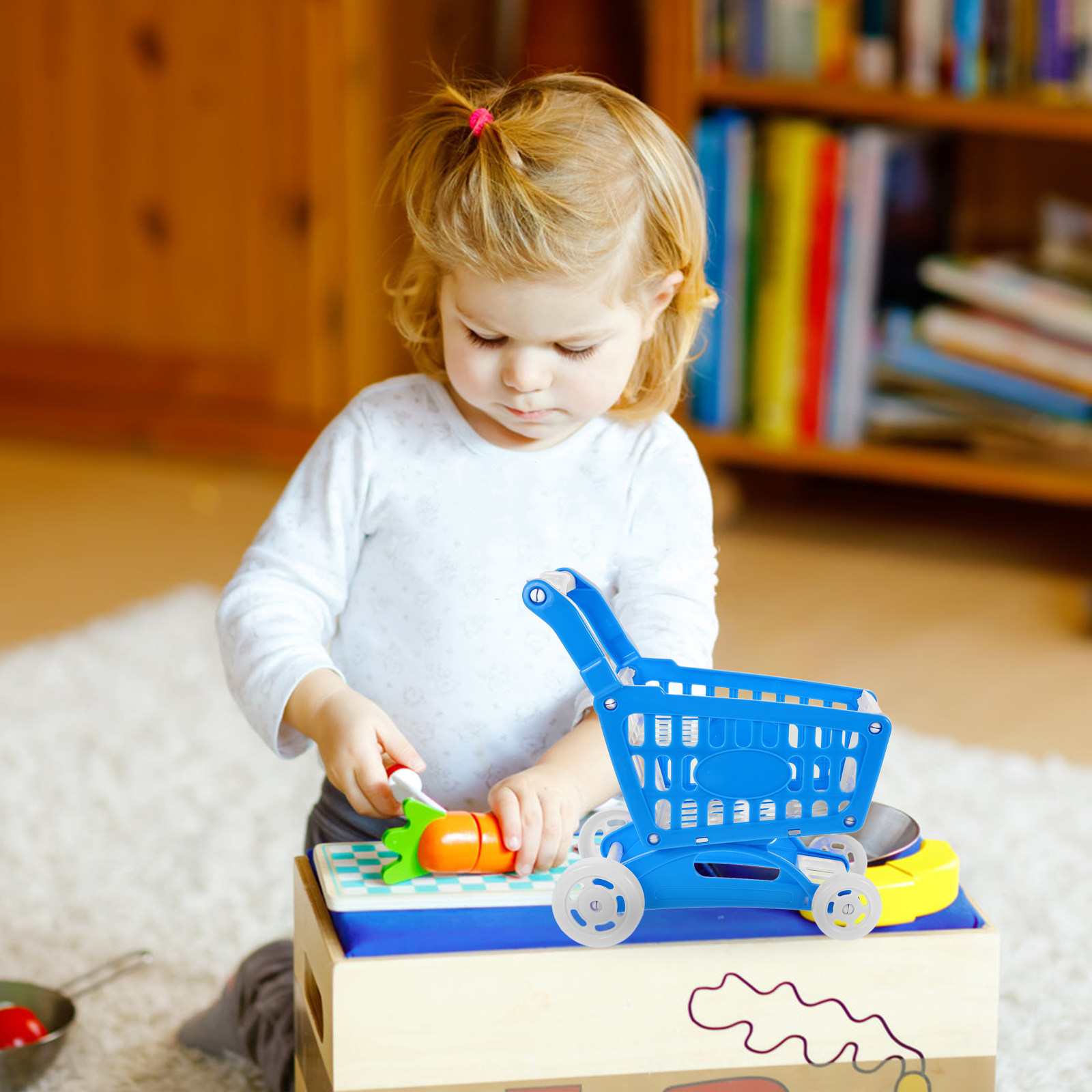 Mini Blue Shopping Cart Superm - Kids Indoor Outdoor Cart review and price