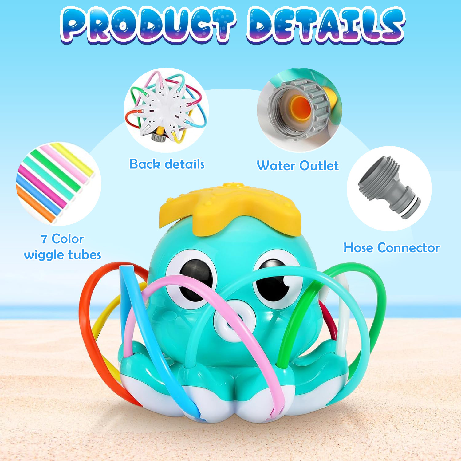 Octopus Sprinkler Water Spray  - Kids Outdoor Yard Tools review and price