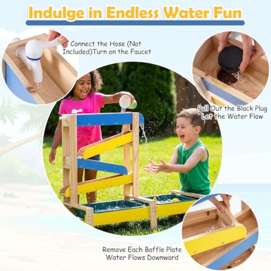 Outdoor kids activity playset  - Kids Outdoor Wooden Table review and price