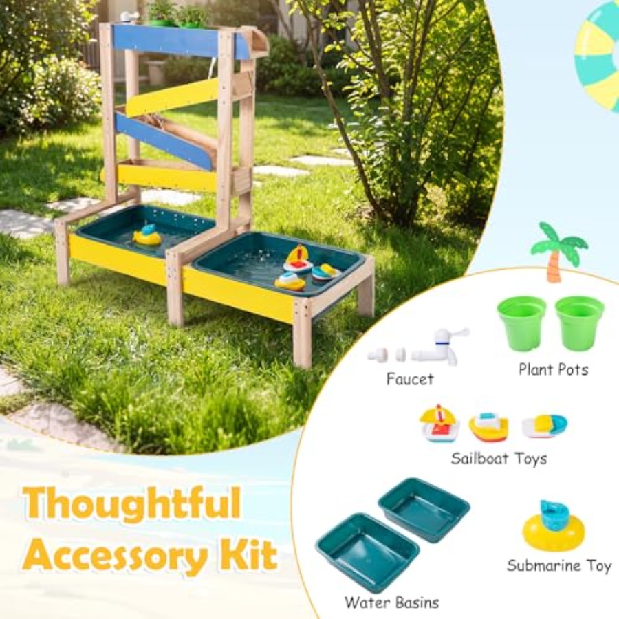 Outdoor kids activity playset  - Kids Outdoor Wooden Table review and price