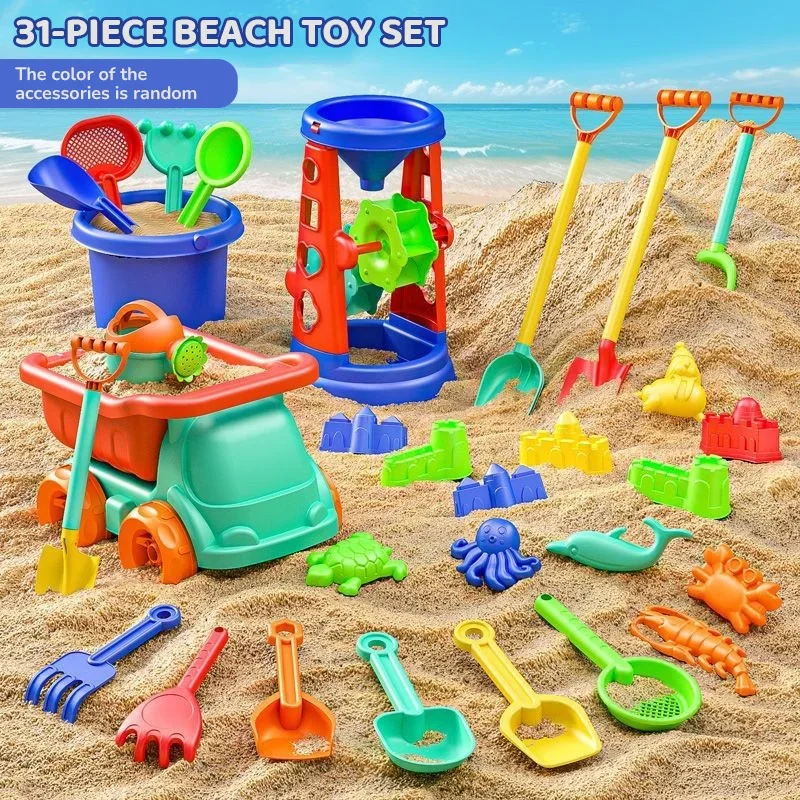 31PC Beach Toys Set Sand-diggi - Kids Indoor Outdoor Cart review and price