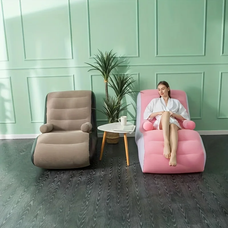 Inflatable Lazy Sofa Flocking  - Kids Outdoor Lounge Chair review and price